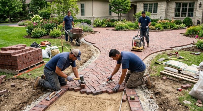 Brick Hardscape Installation in Nashua, NH