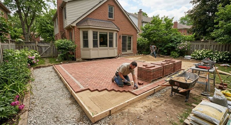 Brick Hardscaping Installation in Worcester, MA