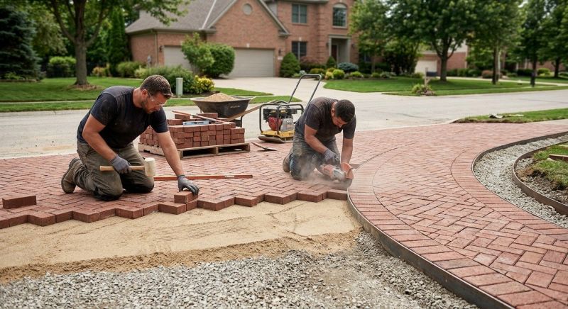 Brick Walkway Installation in West Hartford, CT