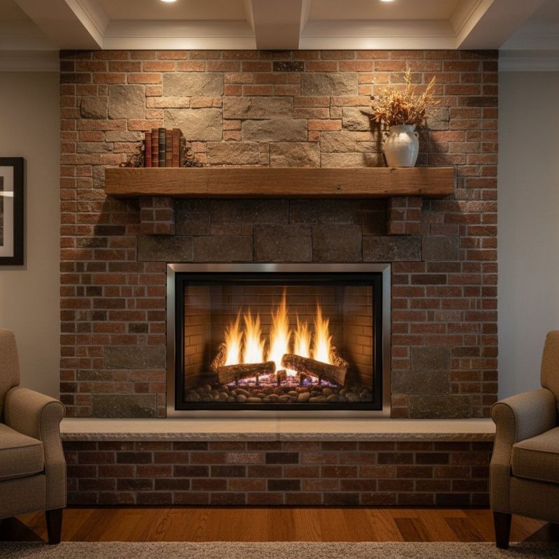 Design Styles For Brick And Stone Gas Fireplace Installations