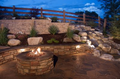 Stone Fire Pit Construction