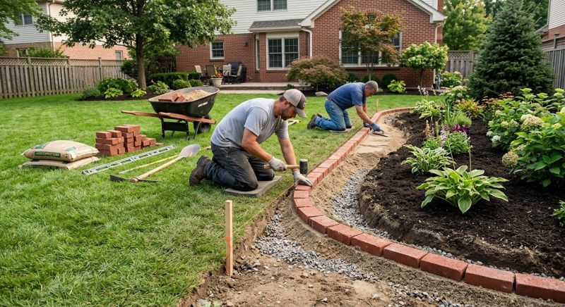 Stone Edging Installation in Worcester, MA