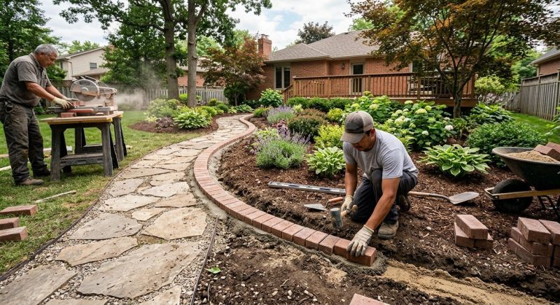 Stone Edging Installation in Fairfield County, CT